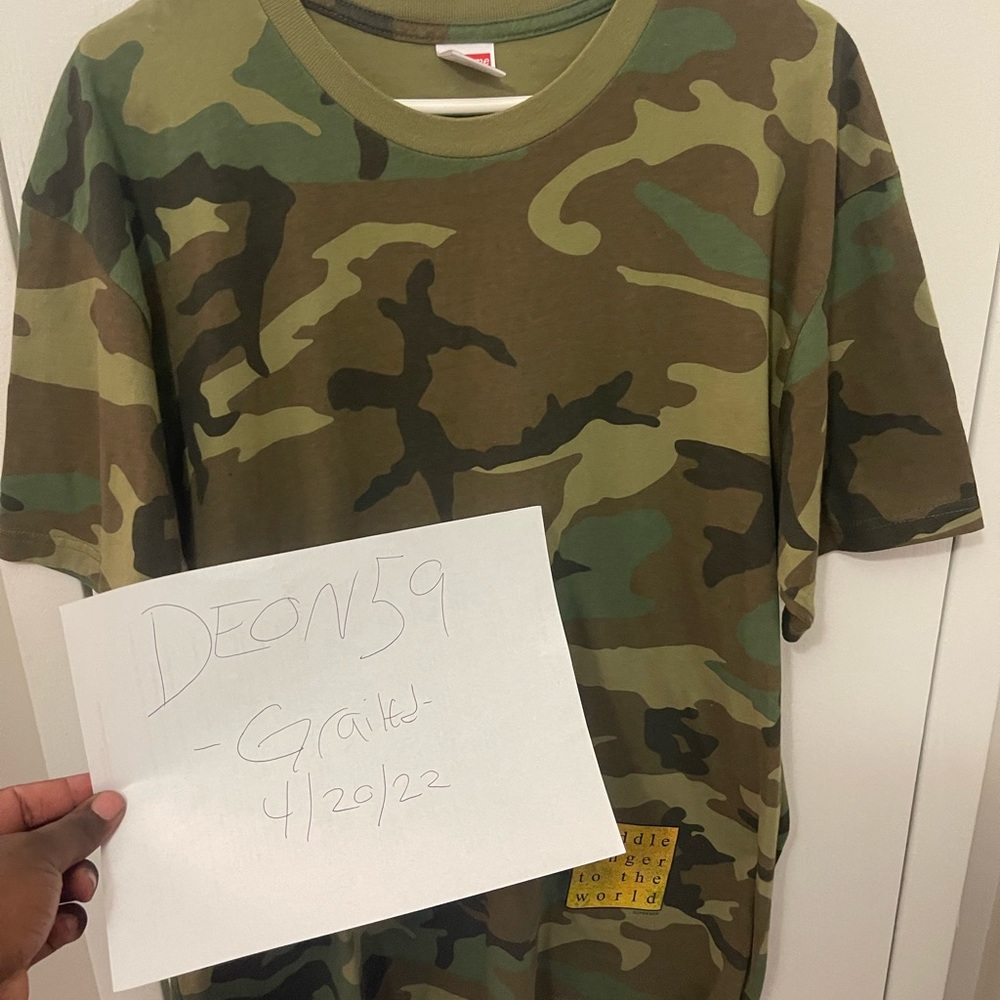 Supreme middle finger to the world tshirt